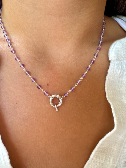 Cabrils silver necklace - different stones