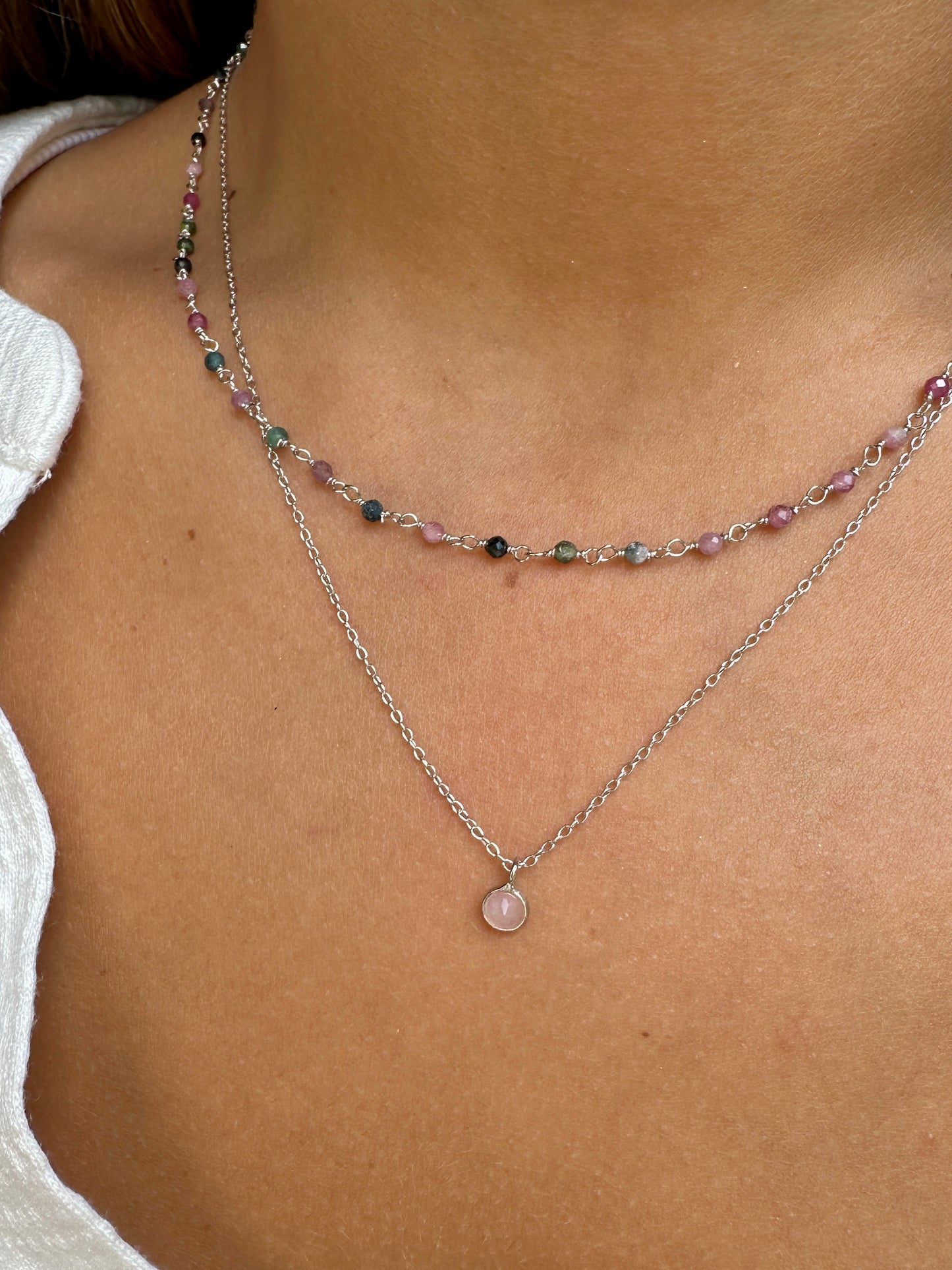 Vilassar de Mar silver necklace - different stones