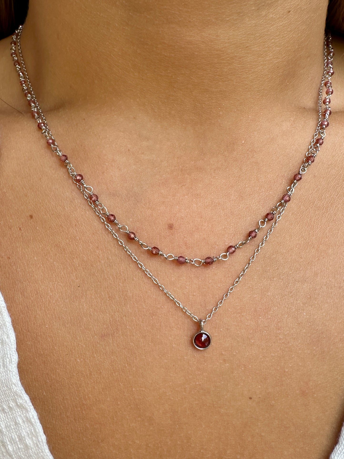 Vilassar de Mar silver necklace - different stones