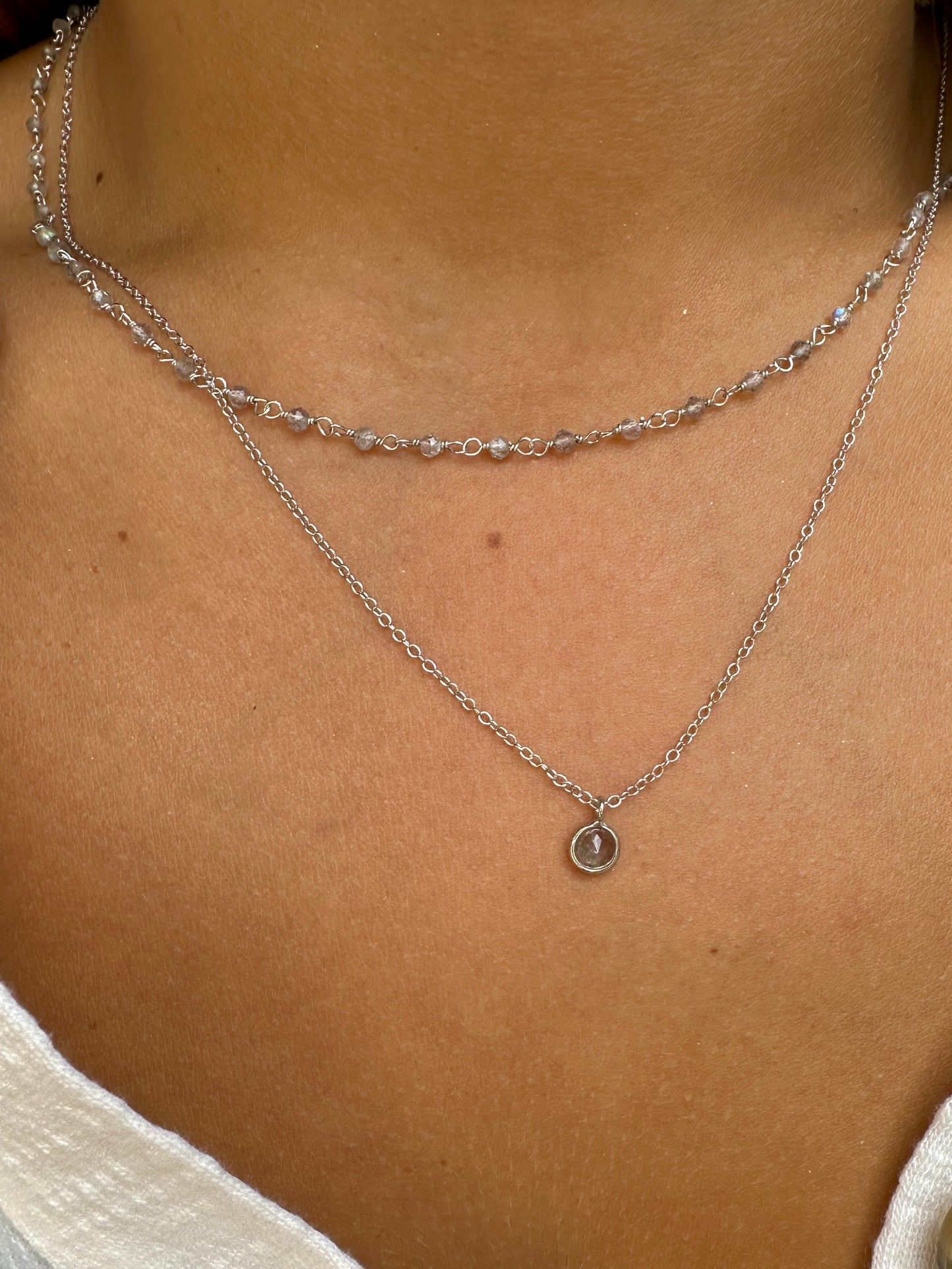 Vilassar de Mar silver necklace - different stones
