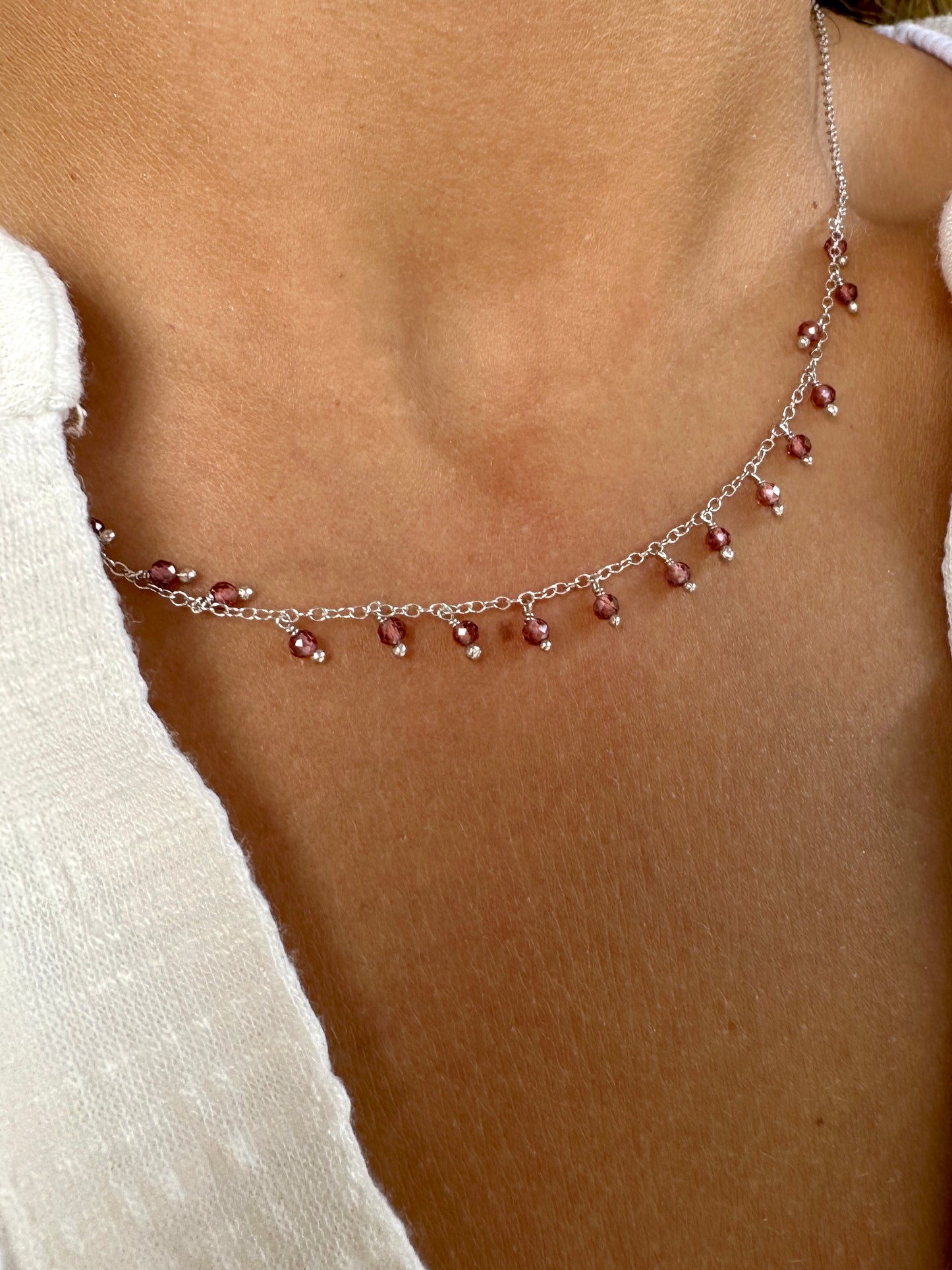 Montgat silver necklace - different stones