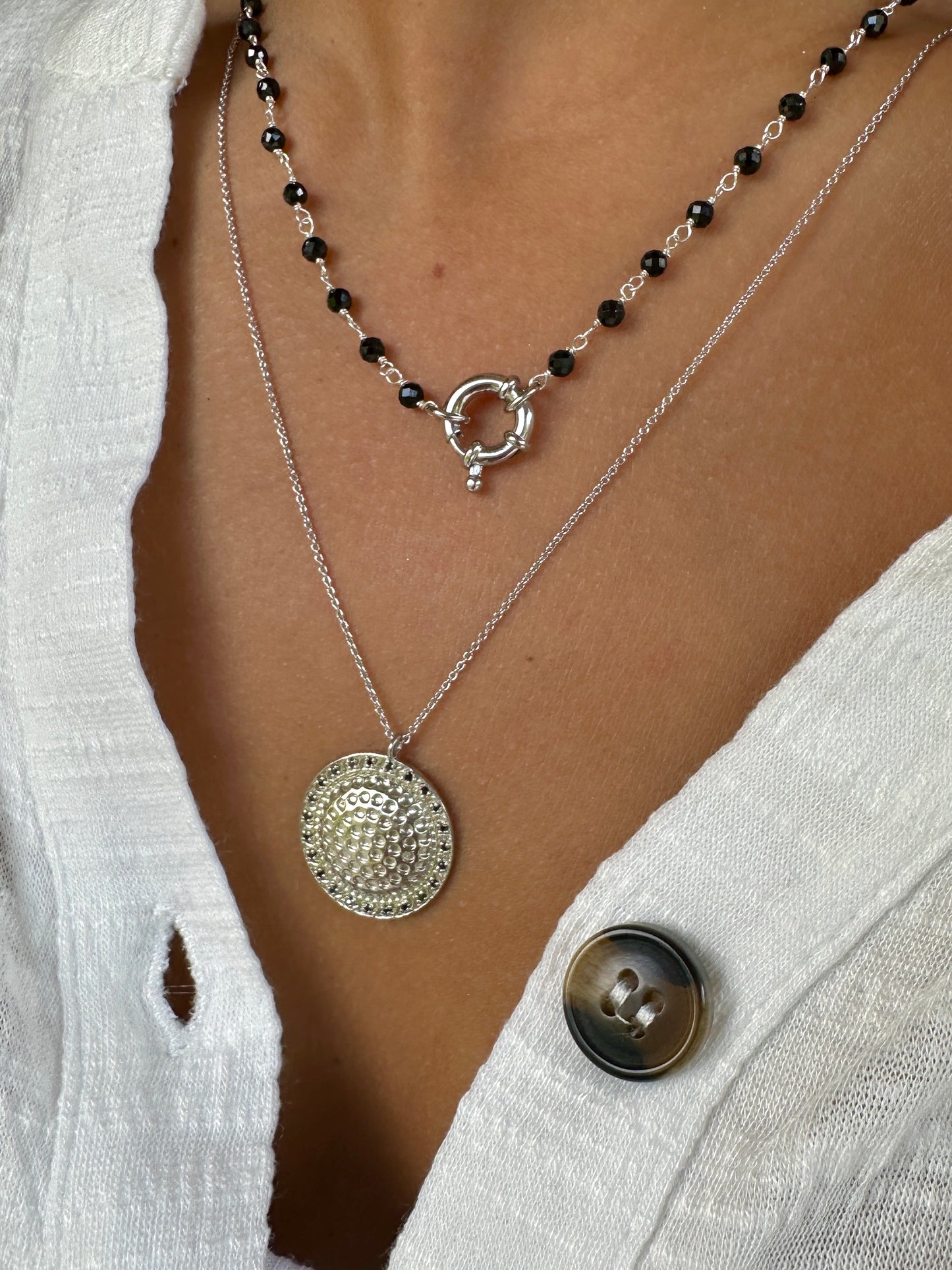 Cabrils silver necklace - different stones