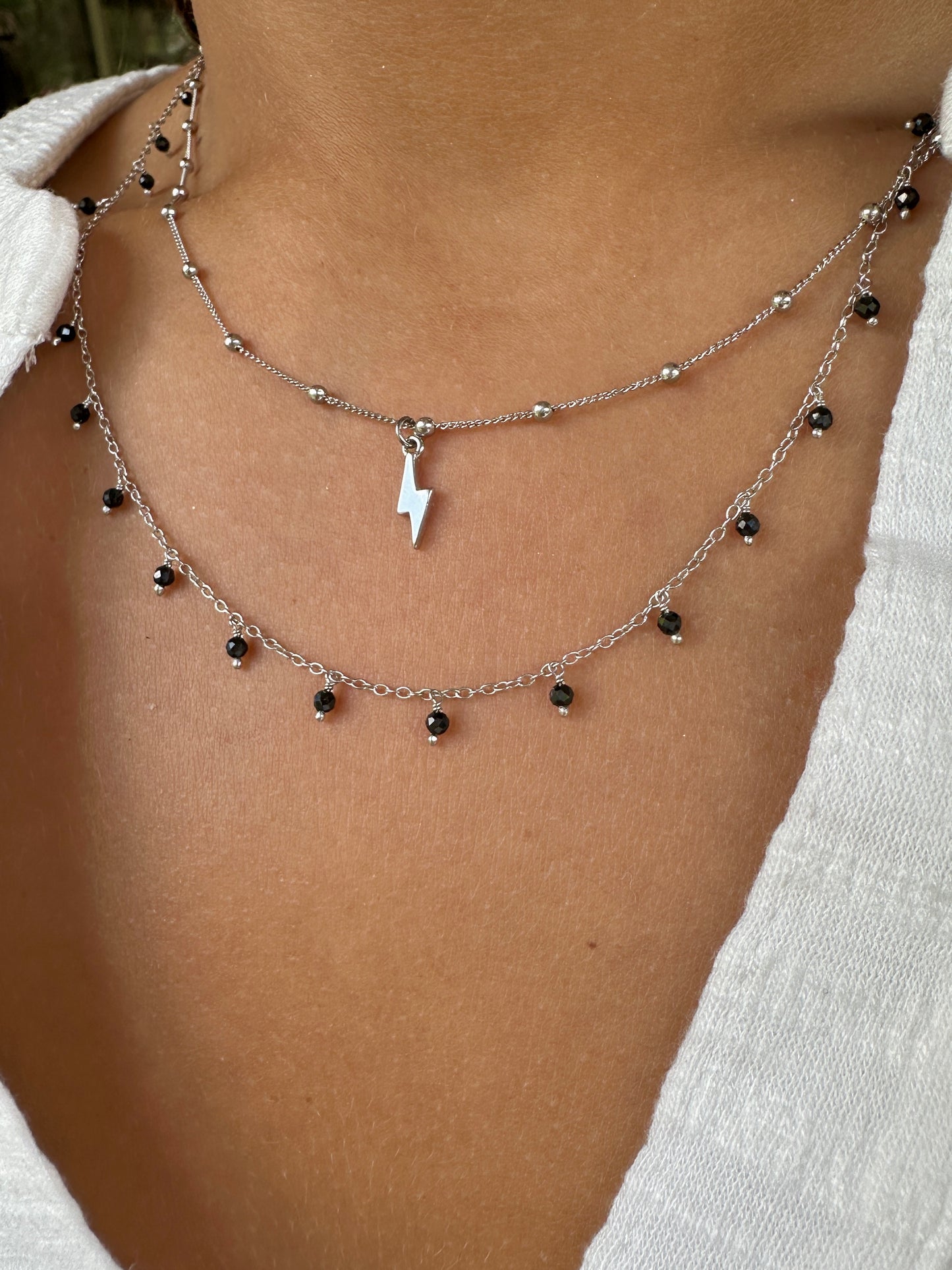 Premià silver necklace - different stones