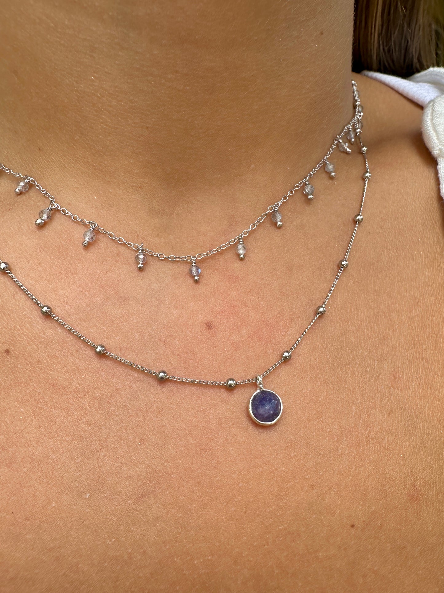 Cadaqués silver necklace - different stones