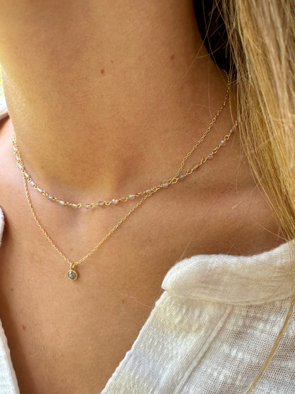 Collar Vilassar de Mar oro - diferentes piedras