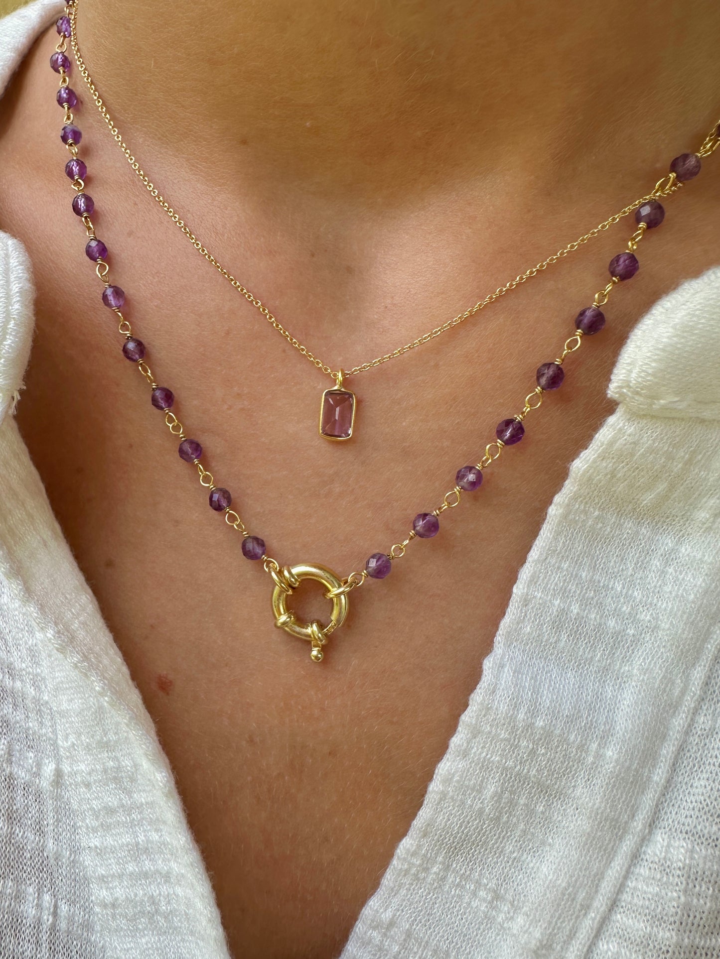 Collar Ibiza oro - diferentes piedras