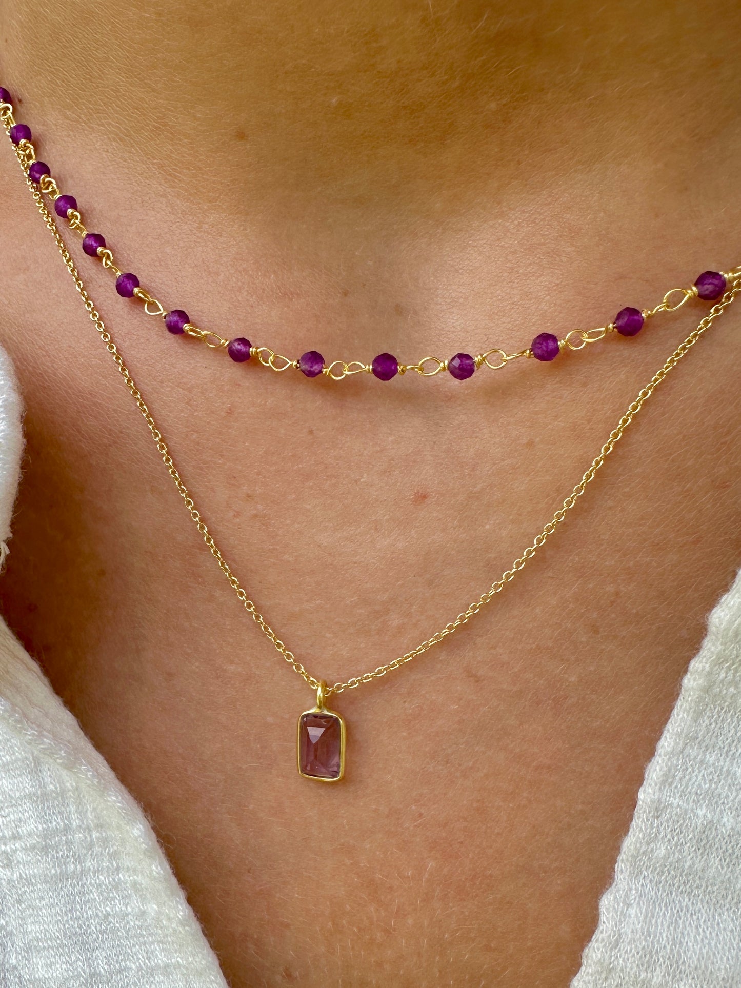 Collar Ibiza oro - diferentes piedras
