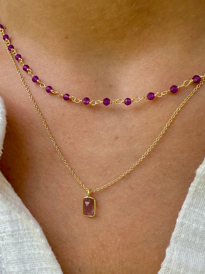 Collar Ibiza oro - diferentes piedras