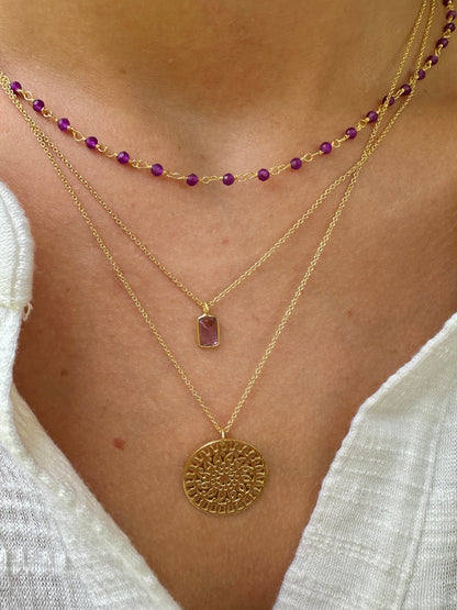 Collar Ibiza oro - diferentes piedras