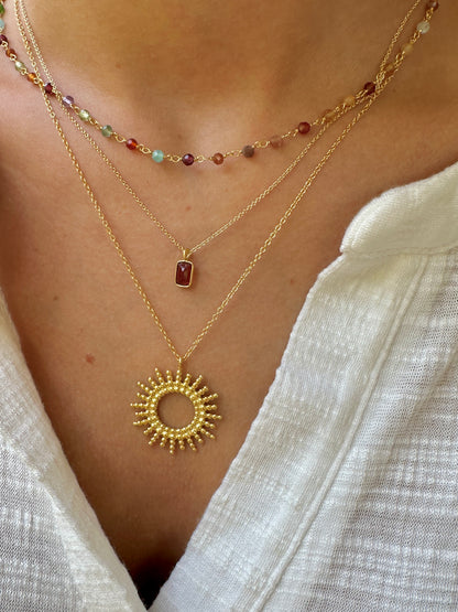 Collar Ibiza oro - diferentes piedras