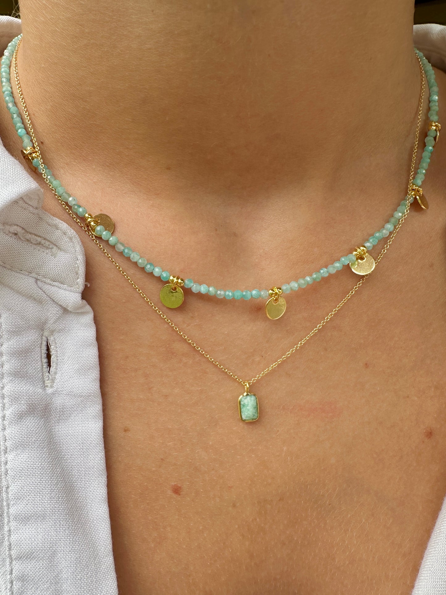 Collar Ibiza oro - diferentes piedras