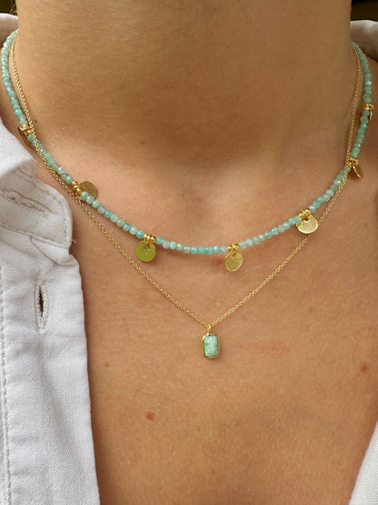 Collar Ibiza oro - diferentes piedras