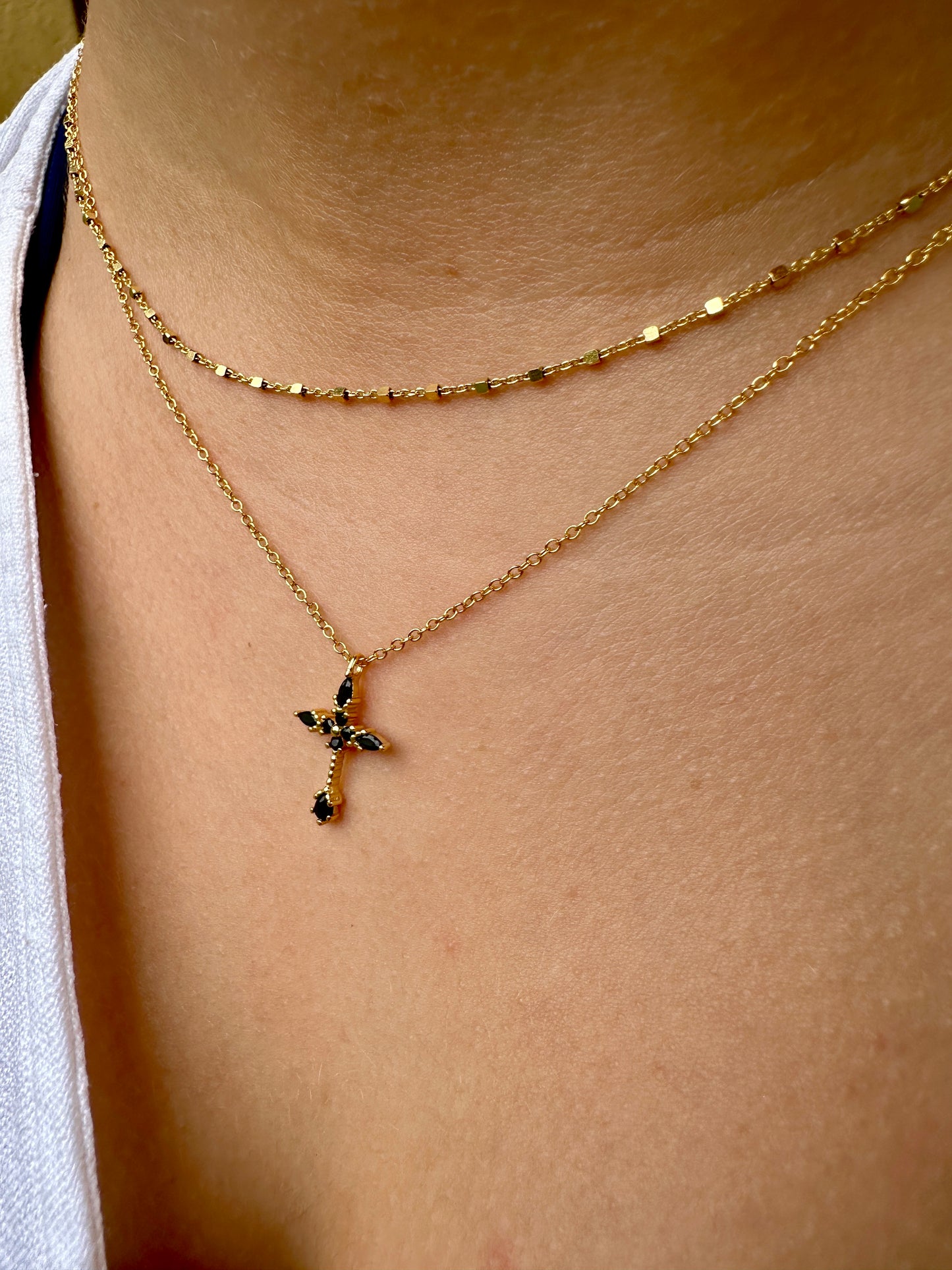 Checkered chain necklace
