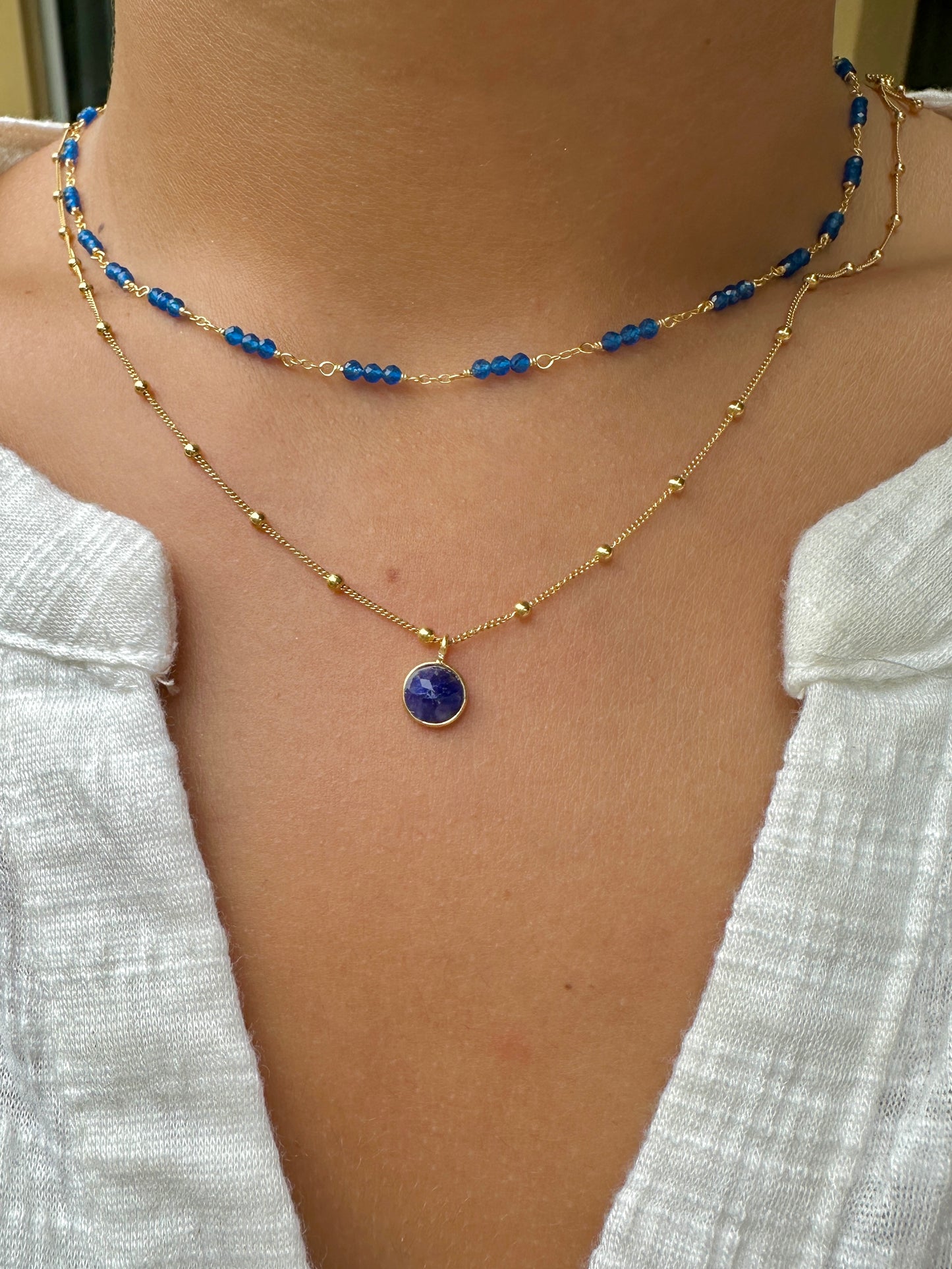 Cadaqués gold necklace - different stones