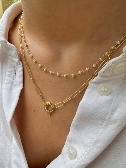 Collar Badalona oro - diferentes piedras