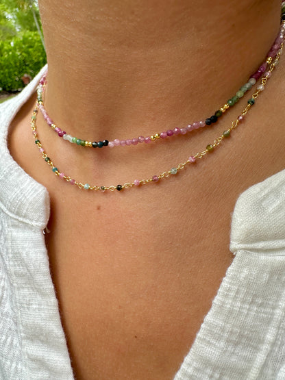 Collar Badalona oro - diferentes piedras