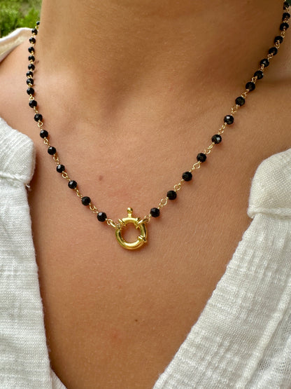Collar Cabrils oro - diferentes piedras