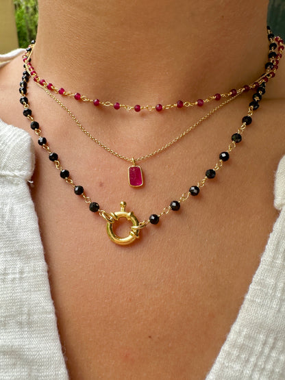 Collar Ibiza oro - diferentes piedras