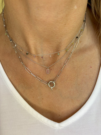 Premià silver necklace - different stones