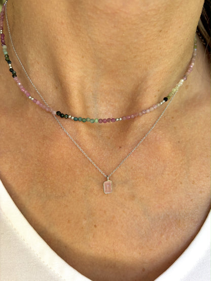 Tiana silver necklace - different stones