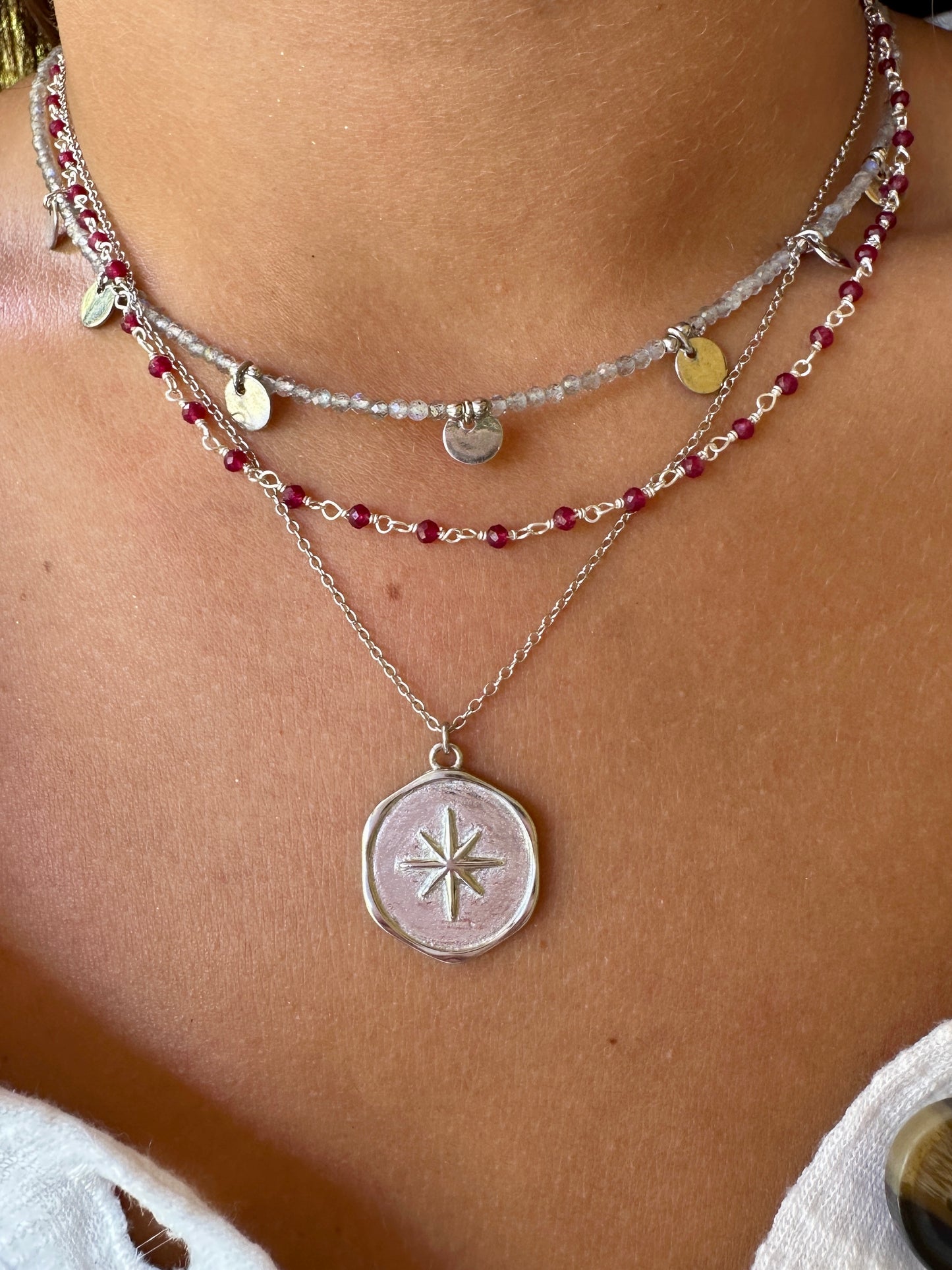 Alella silver necklace - different stones
