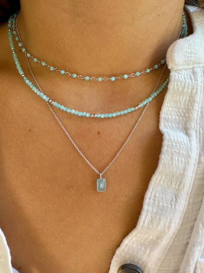 Badalona silver necklace - different stones