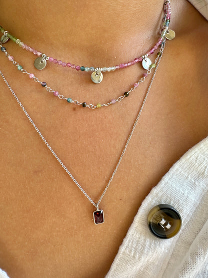 Alella silver necklace - different stones