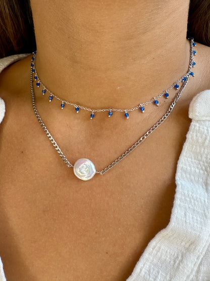 Premià silver necklace - different stones
