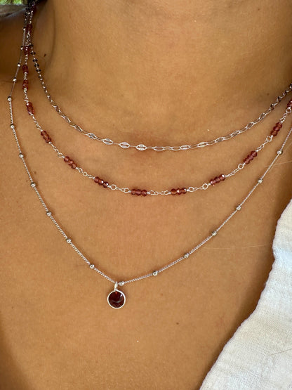 Cadaqués silver necklace - different stones