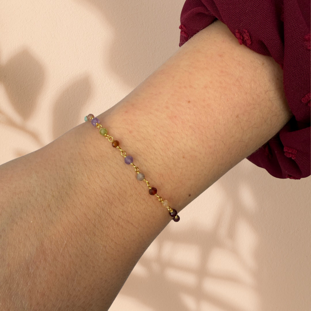Badalona gold bracelet - different stones