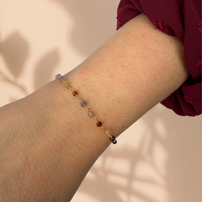 Badalona gold bracelet - different stones