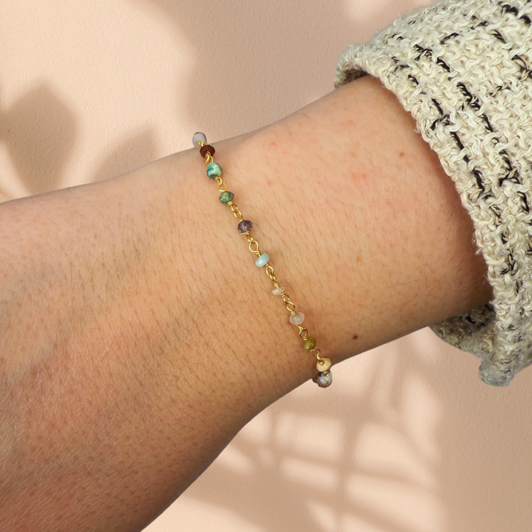Badalona gold bracelet - different stones