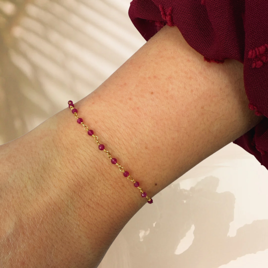 Badalona gold bracelet - different stones