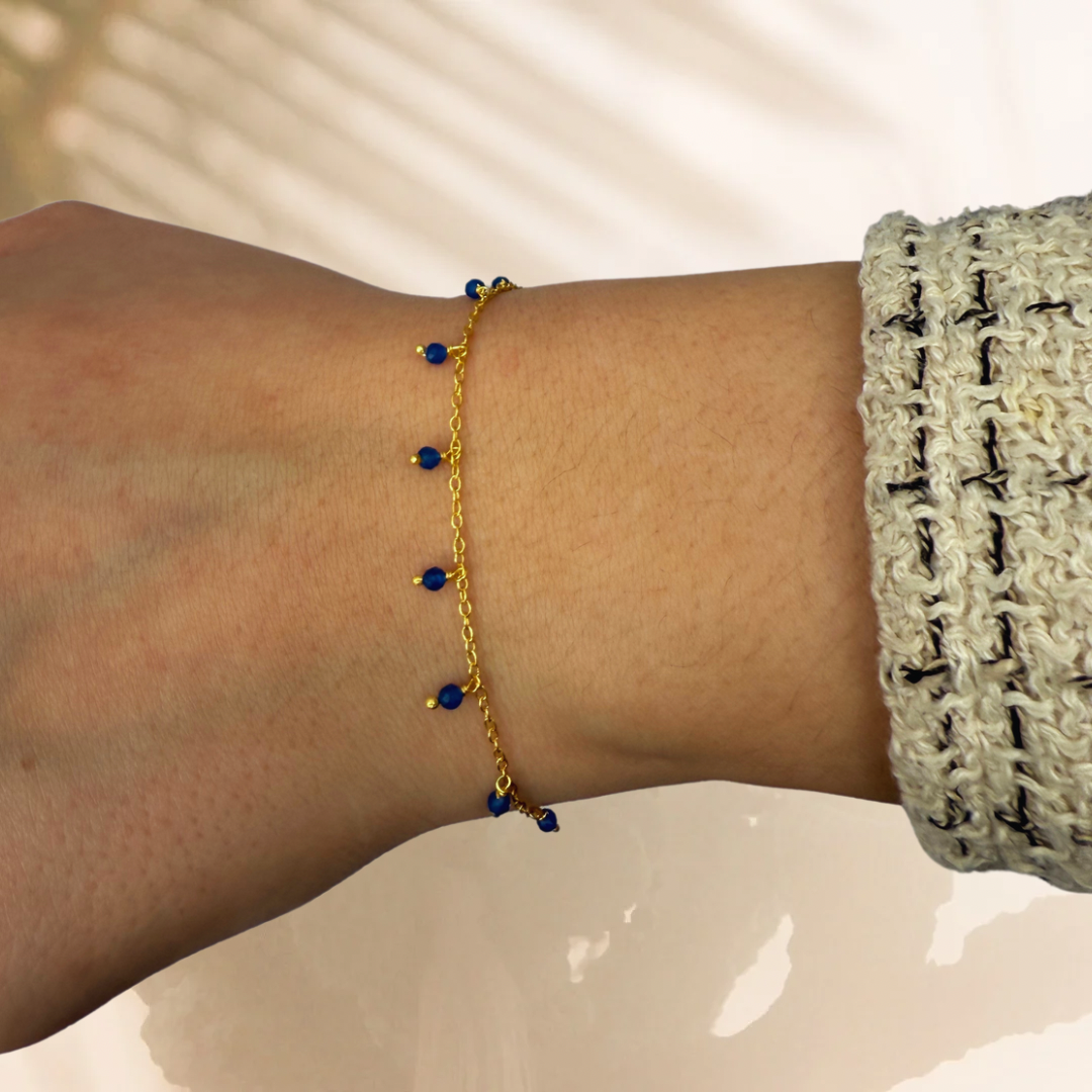 Premià gold bracelet - different stones