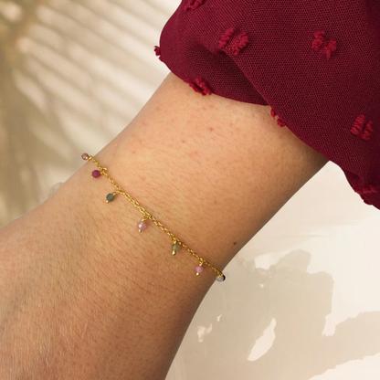 Premià gold bracelet - different stones