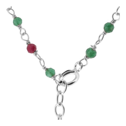 Badalona necklace with multicoloured Jade