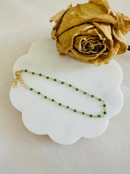 Badalona bracelet with green Jade