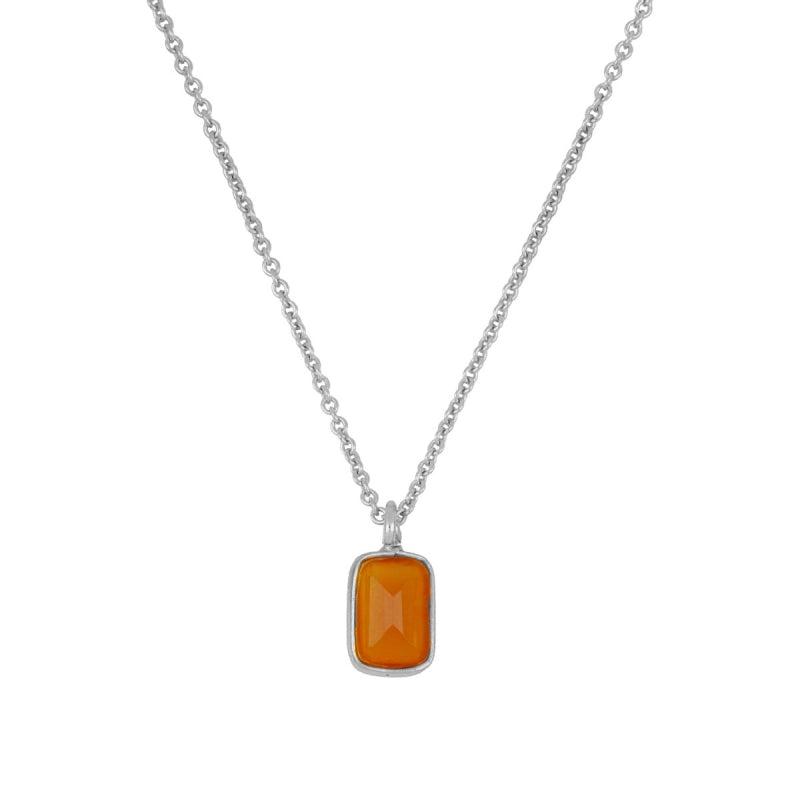 Ibiza silver necklace - different stones