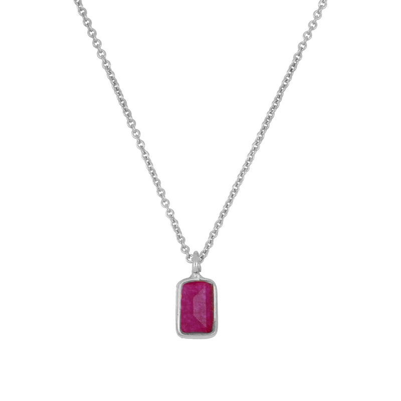 Ibiza silver necklace - different stones