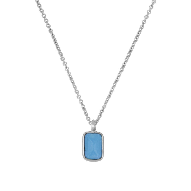 Ibiza silver necklace - different stones