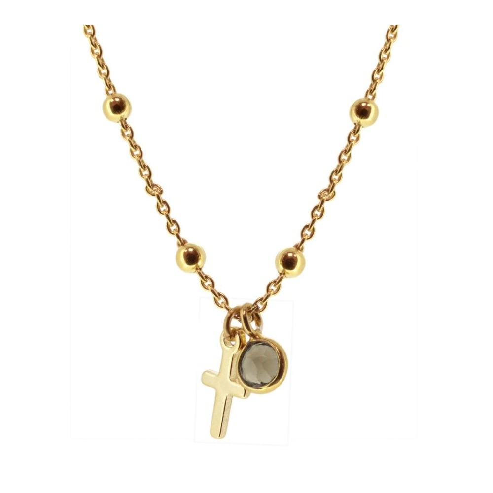 Alp necklace with quartz and cross