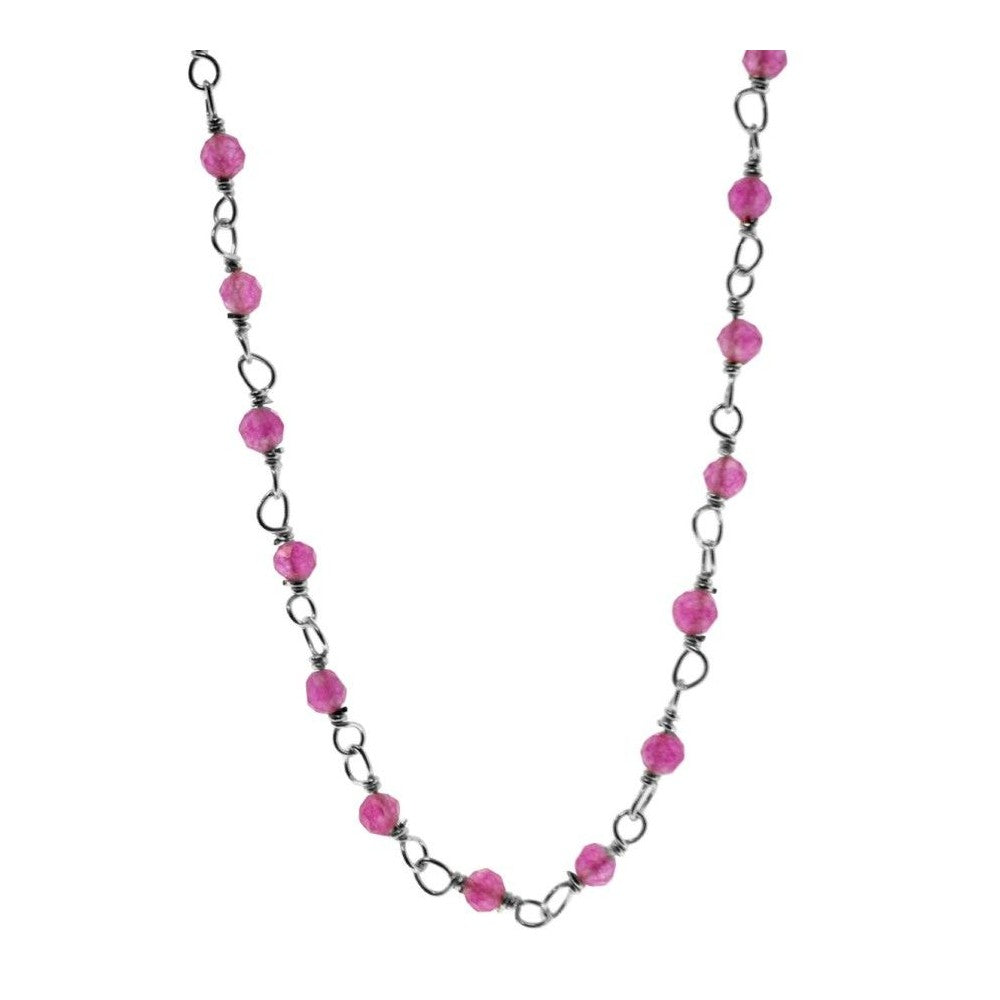 Badalona necklace with fuchsia Jade