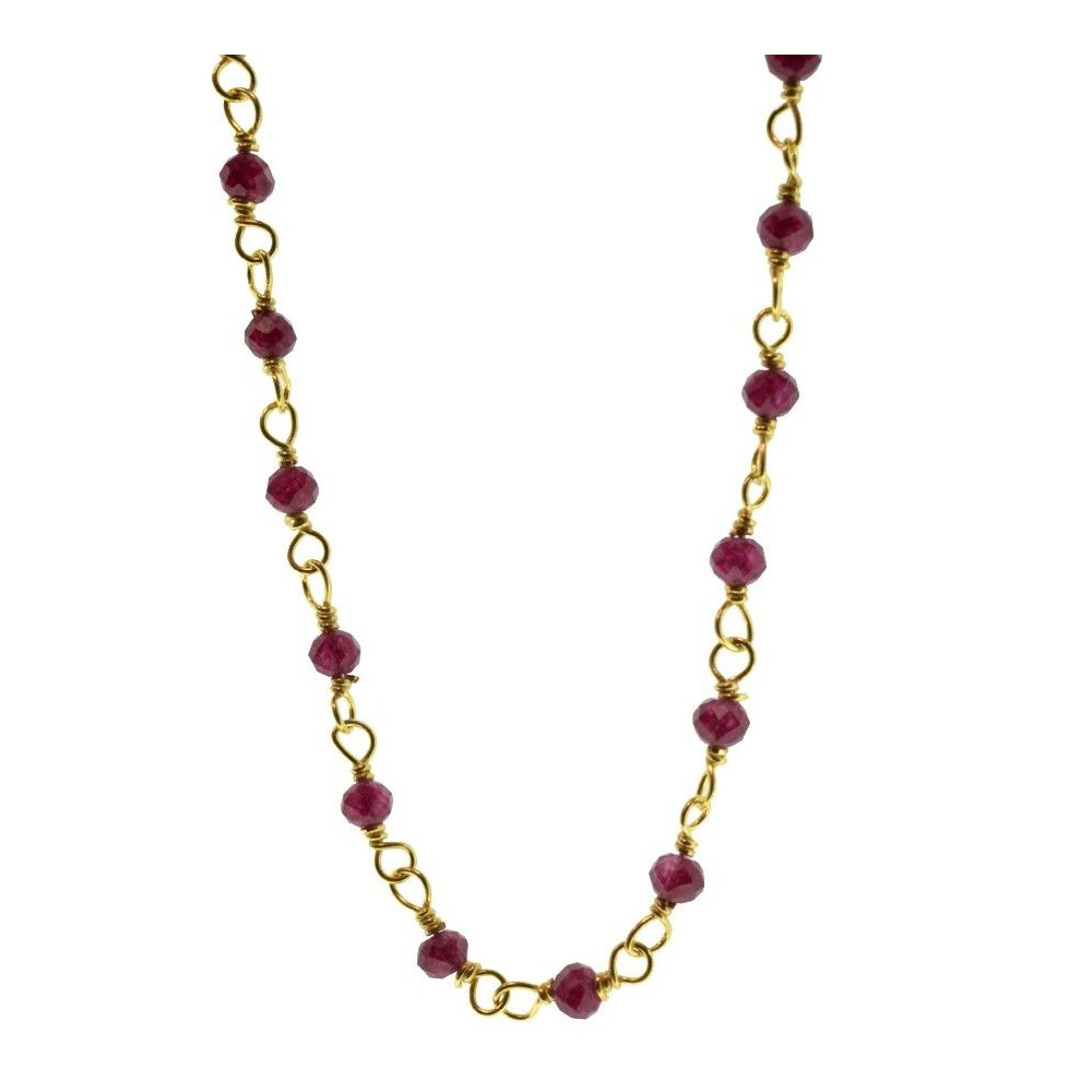 Badalona necklace with red Jade