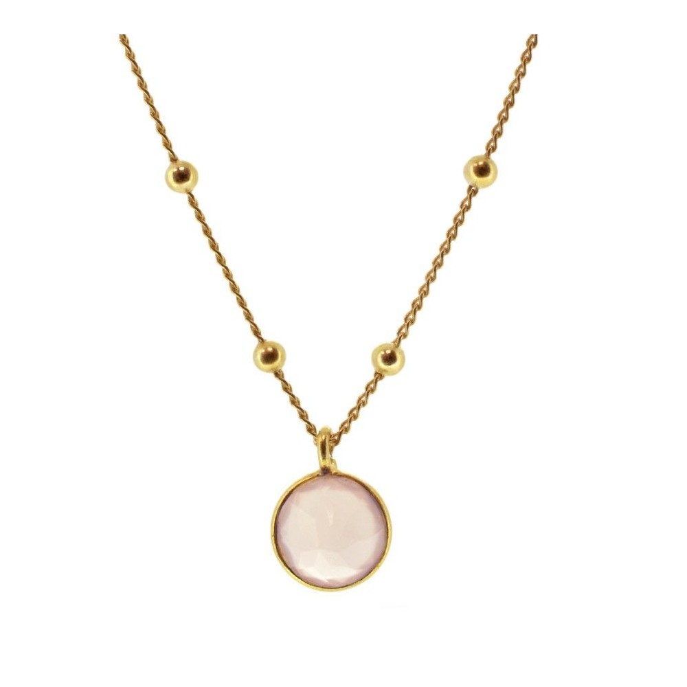 Cadaqués Necklace with Pink Chalcedony