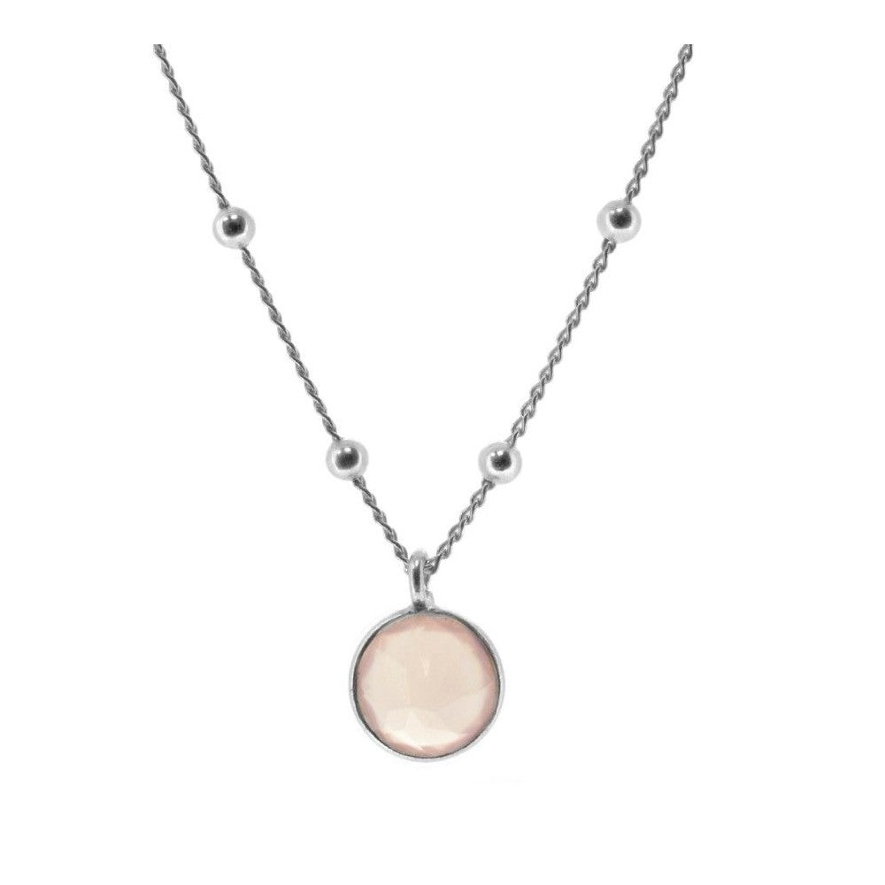 Cadaqués Necklace with Pink Chalcedony