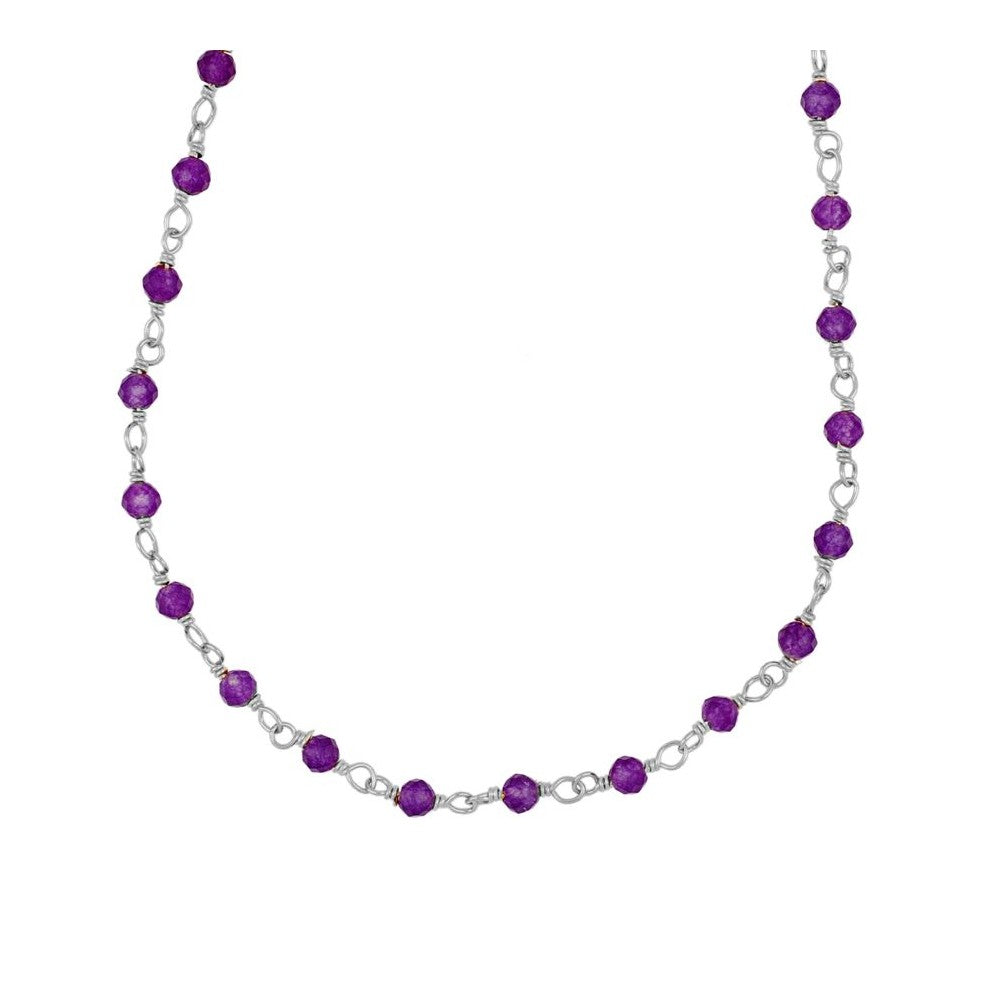 Badalona necklace with violet Jade