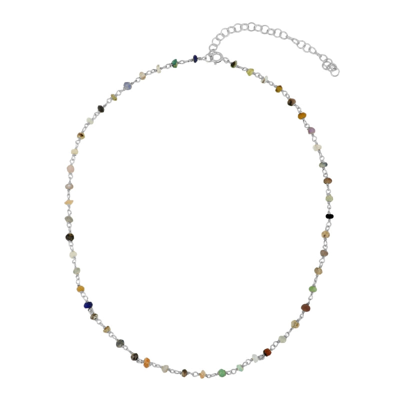 Badalona silver necklace - different stones