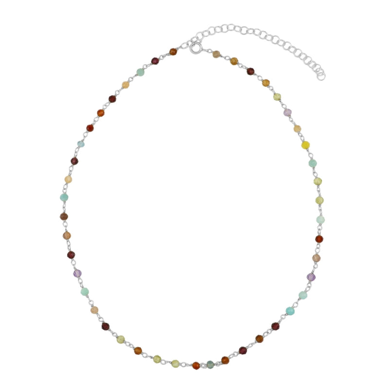 Badalona silver necklace - different stones