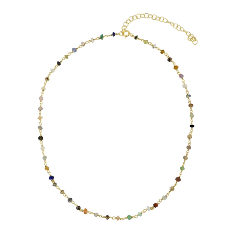 Collar Badalona oro - diferentes piedras