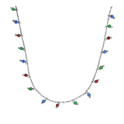 Premià silver necklace - different stones